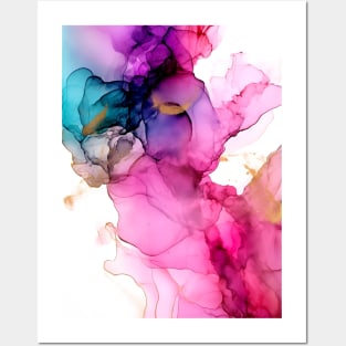 Pink Delight - Abstract Alcohol Ink Art Posters and Art